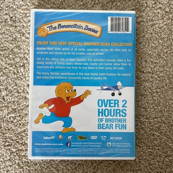 EUC BERENSTAIN Bears Plush Brother Bear NEW DVD Movie Set 50th Anniversary - Picture 6 of 6